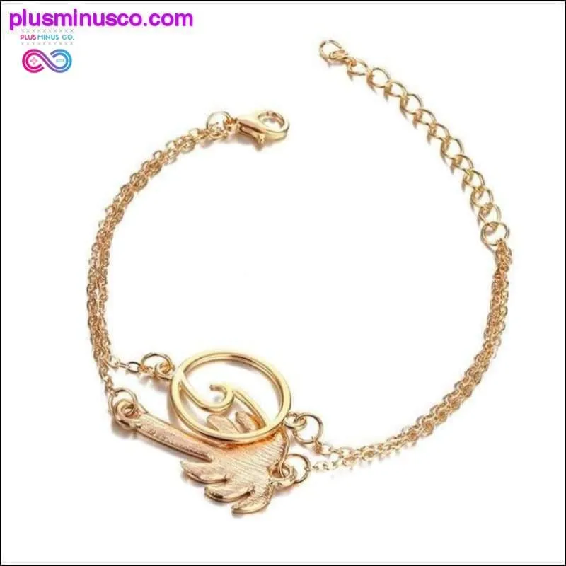 Bohemian Shell Map Turtle Bracelet Set, Retro Geometric