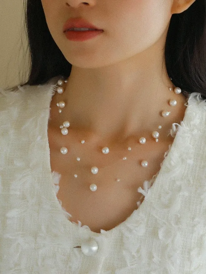 Celestial Dreams Multi-layer Freshwater Pearl Necklace