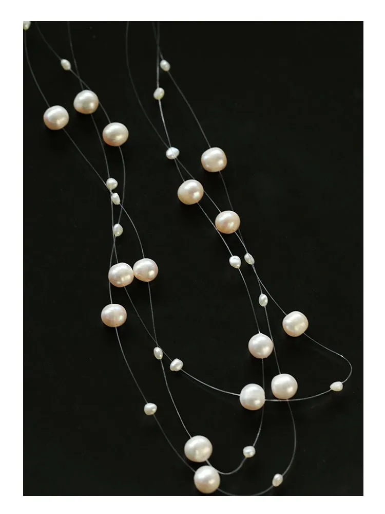 Celestial Dreams Multi-layer Freshwater Pearl Necklace