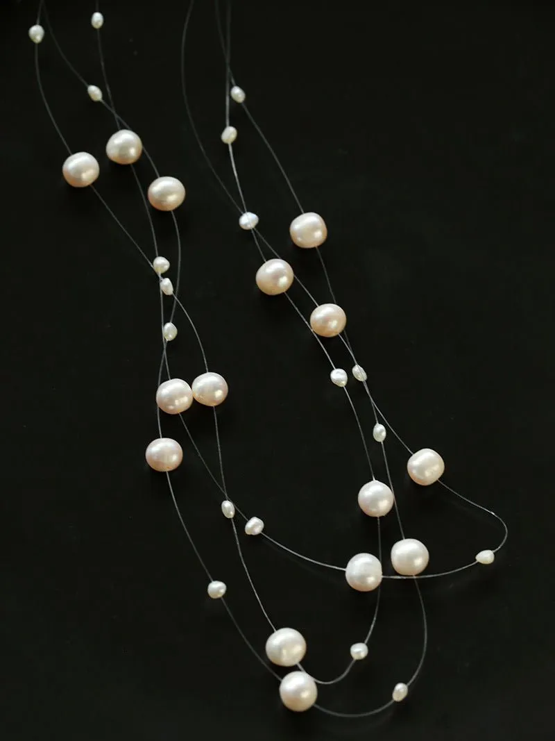 Celestial Dreams Multi-layer Freshwater Pearl Necklace