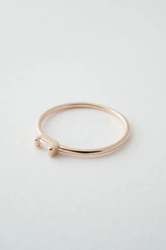 Crystal Baguette Ring