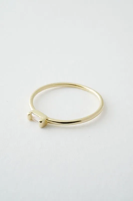 Crystal Baguette Ring