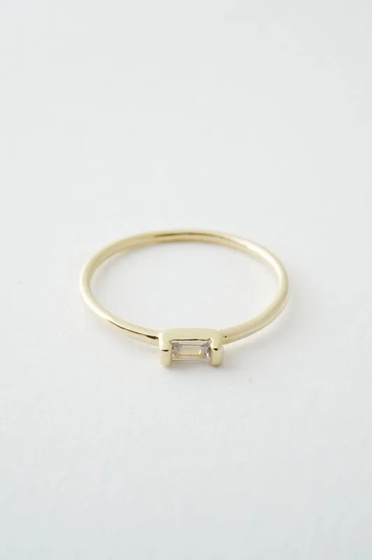 Crystal Baguette Ring