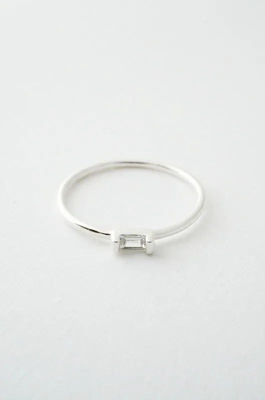 Crystal Baguette Ring