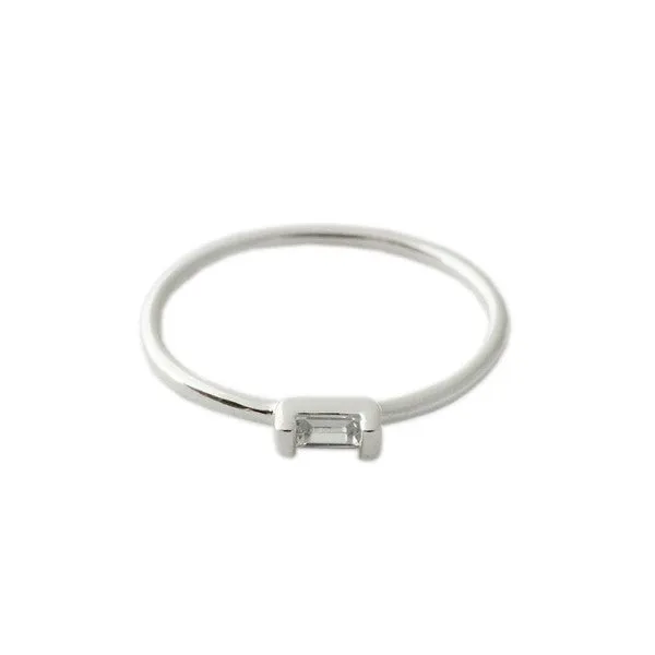 Crystal Baguette Ring
