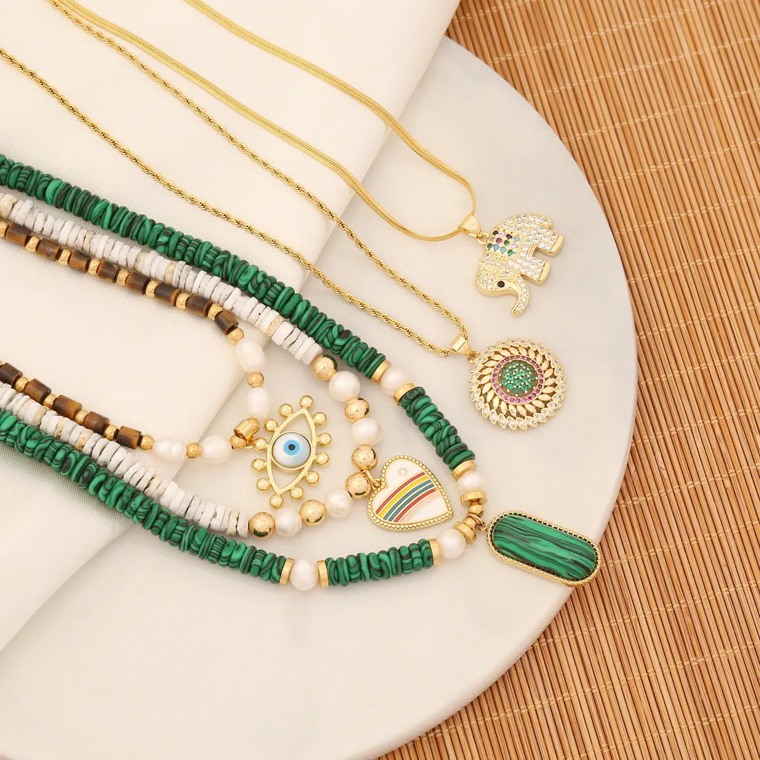 Expressive Eye Natural Stone Handmade Necklaces