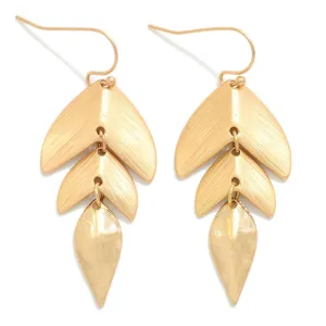Gold Leaf Drop Earrings