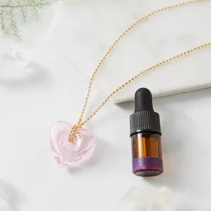 Heart Aromatherapy Necklace- Lilac