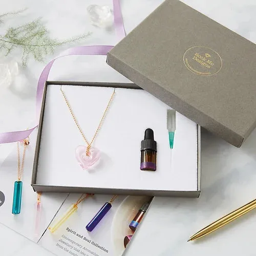 Heart Aromatherapy Necklace- Lilac