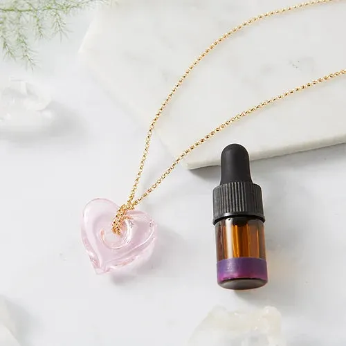 Heart Aromatherapy Necklace- Lilac