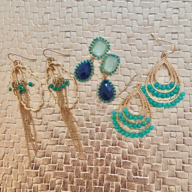 Joanna Cluster Bead Fringe Long Dangle Earrings