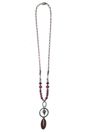Lost And Found Chain And Beaded Necklace With Dangle Charm