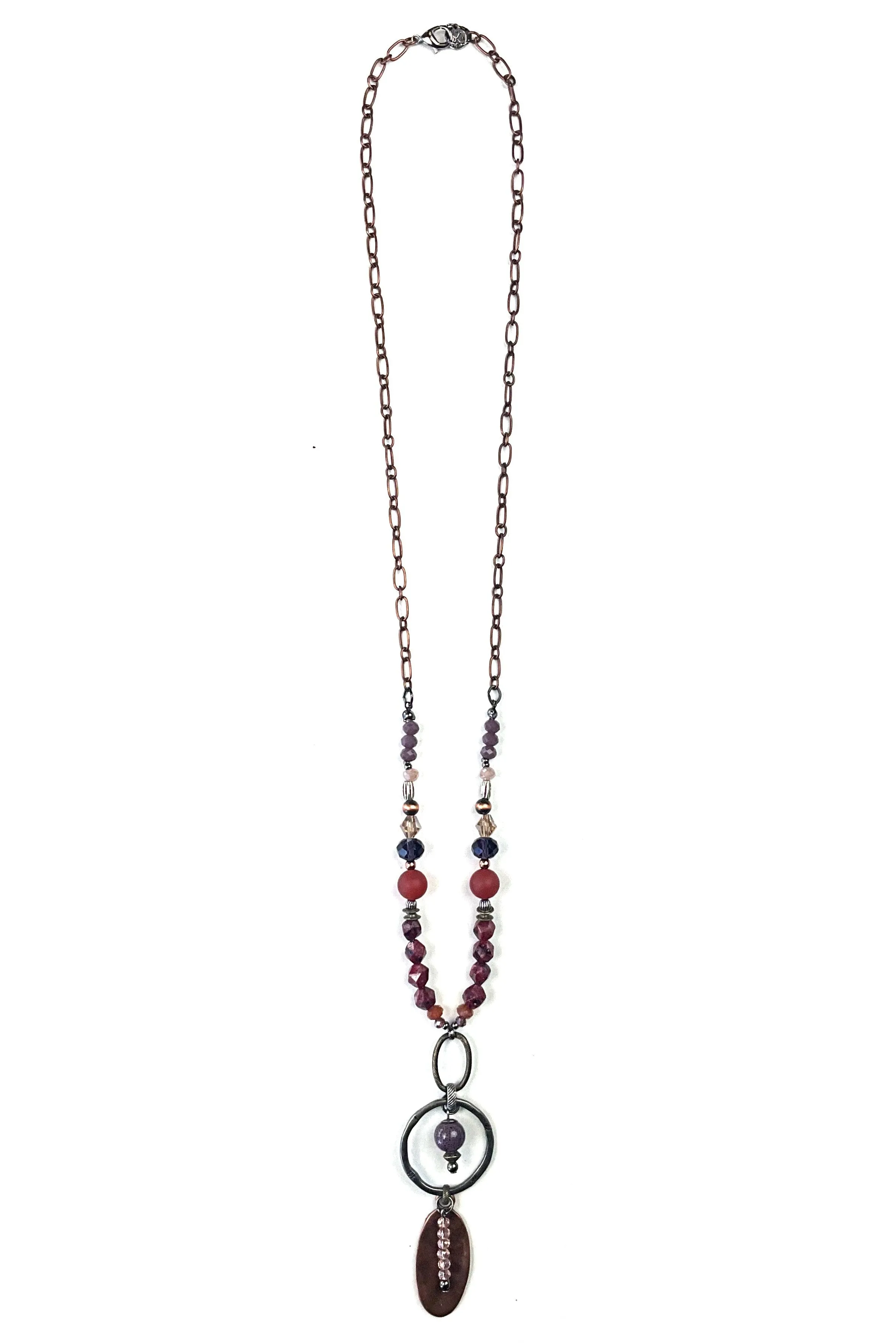 Lost And Found Chain And Beaded Necklace With Dangle Charm