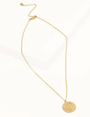 Motif Disc Pendant-Gold Metallic