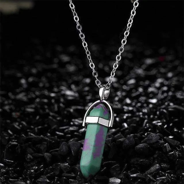 Natural Crystal Pendant Necklace