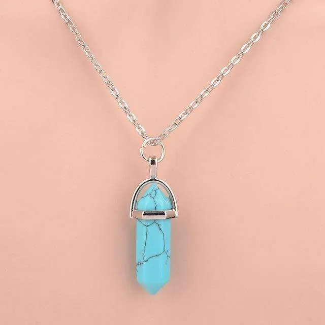Natural Crystal Pendant Necklace