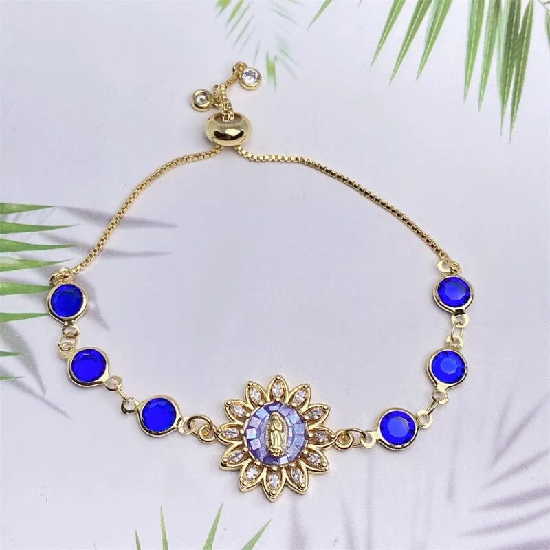 Natural Shell Virgin Mar WWJD Bracelet