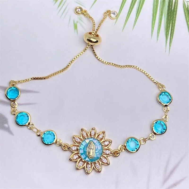Natural Shell Virgin Mar WWJD Bracelet