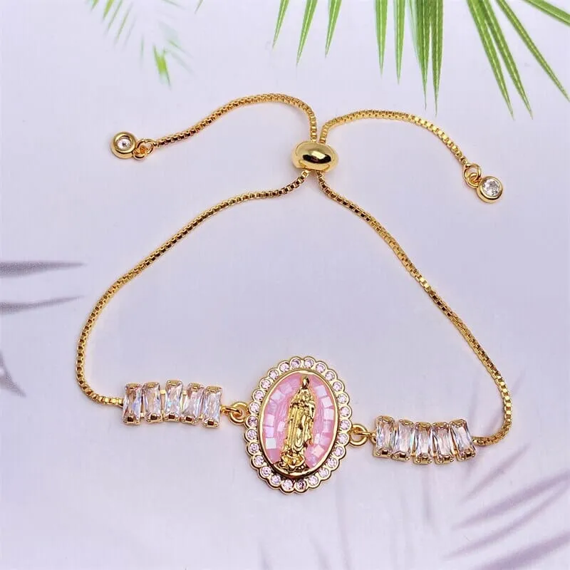 Natural Shell Virgin Mar WWJD Bracelet