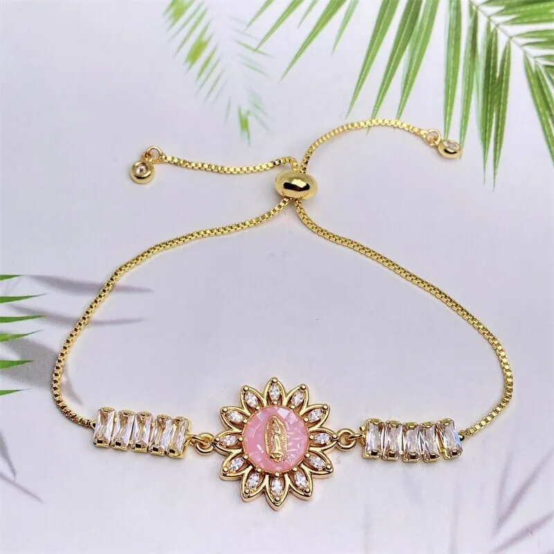 Natural Shell Virgin Mar WWJD Bracelet