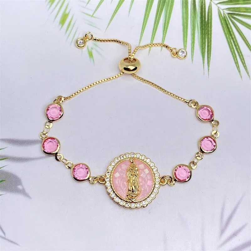 Natural Shell Virgin Mar WWJD Bracelet