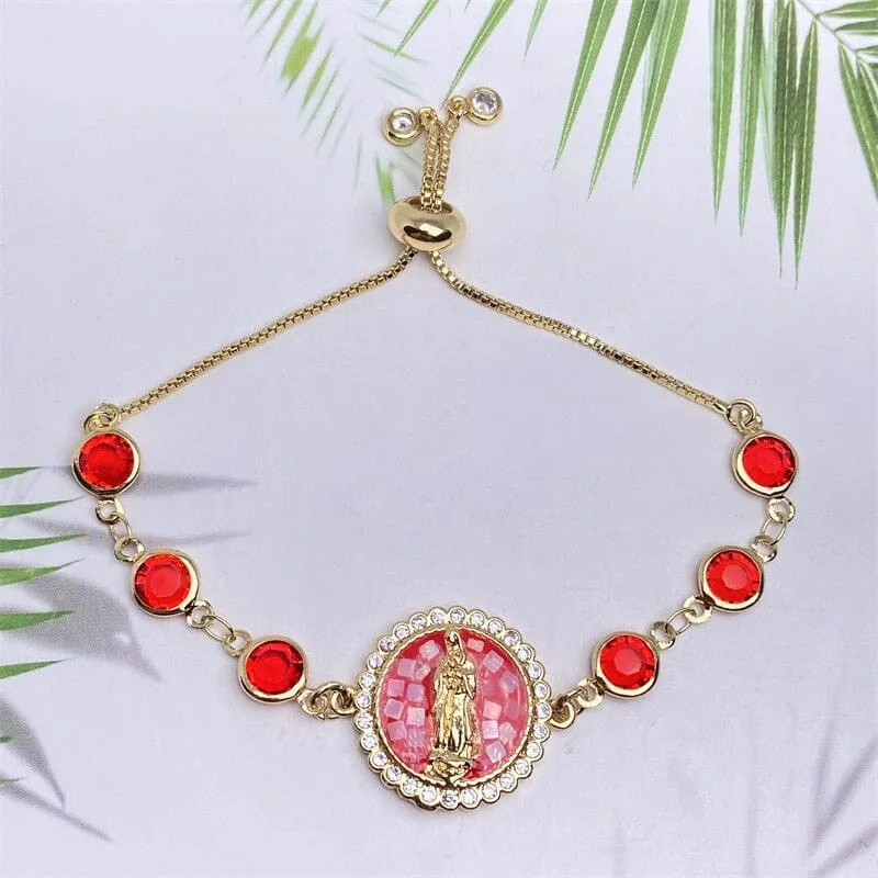 Natural Shell Virgin Mar WWJD Bracelet