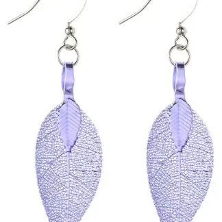 Pure Leaf Earrings - Lilac