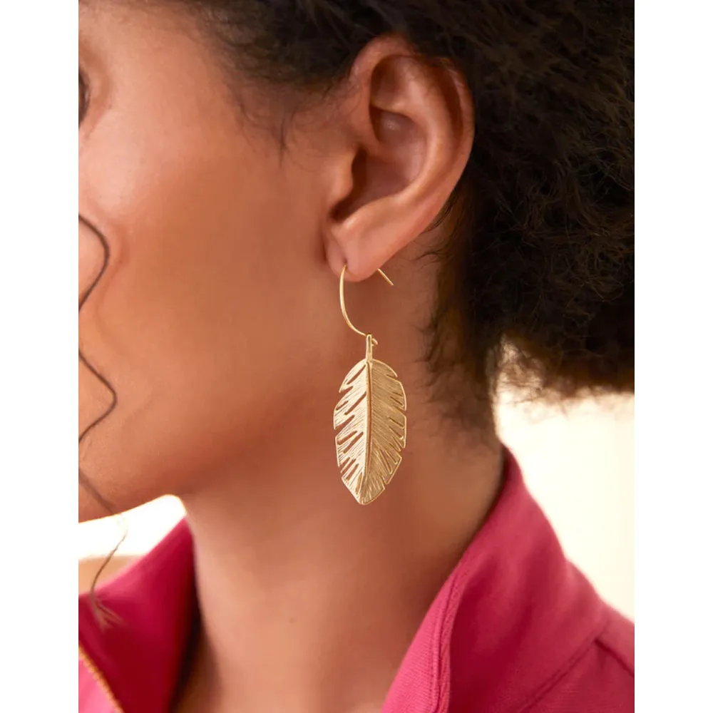 Spartina Calathea Leaf Earrings - Gold