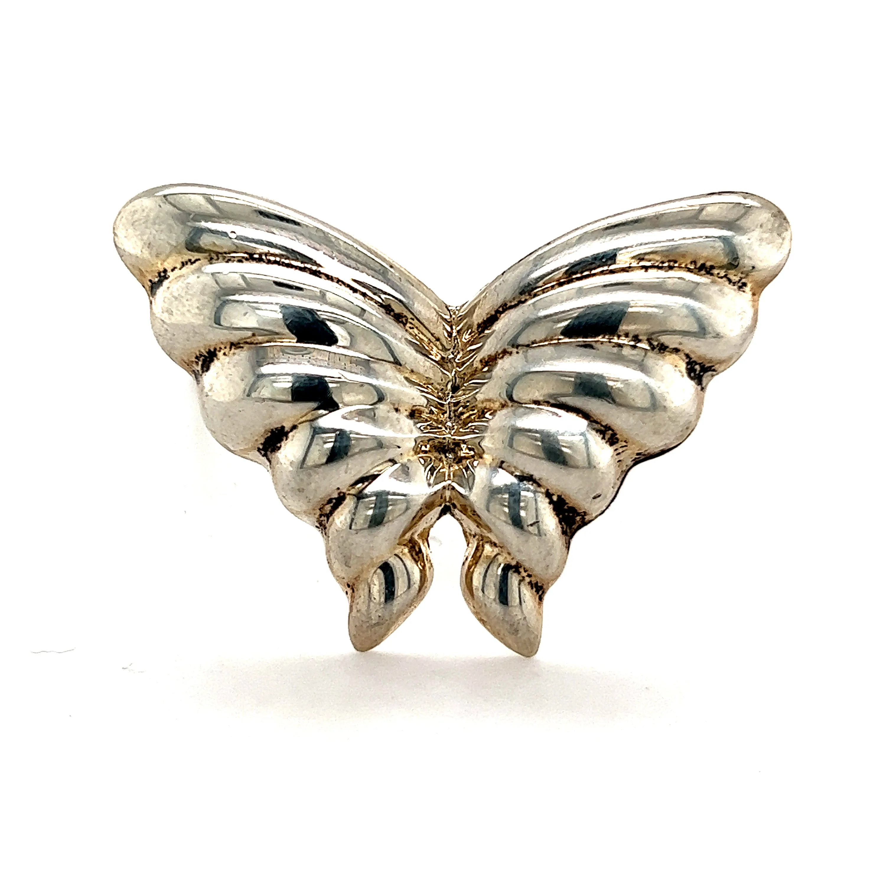 Tiffany & Co Estate Butterfly Brooch Sterling Silver 1.5" 10.3 Grams TIF344