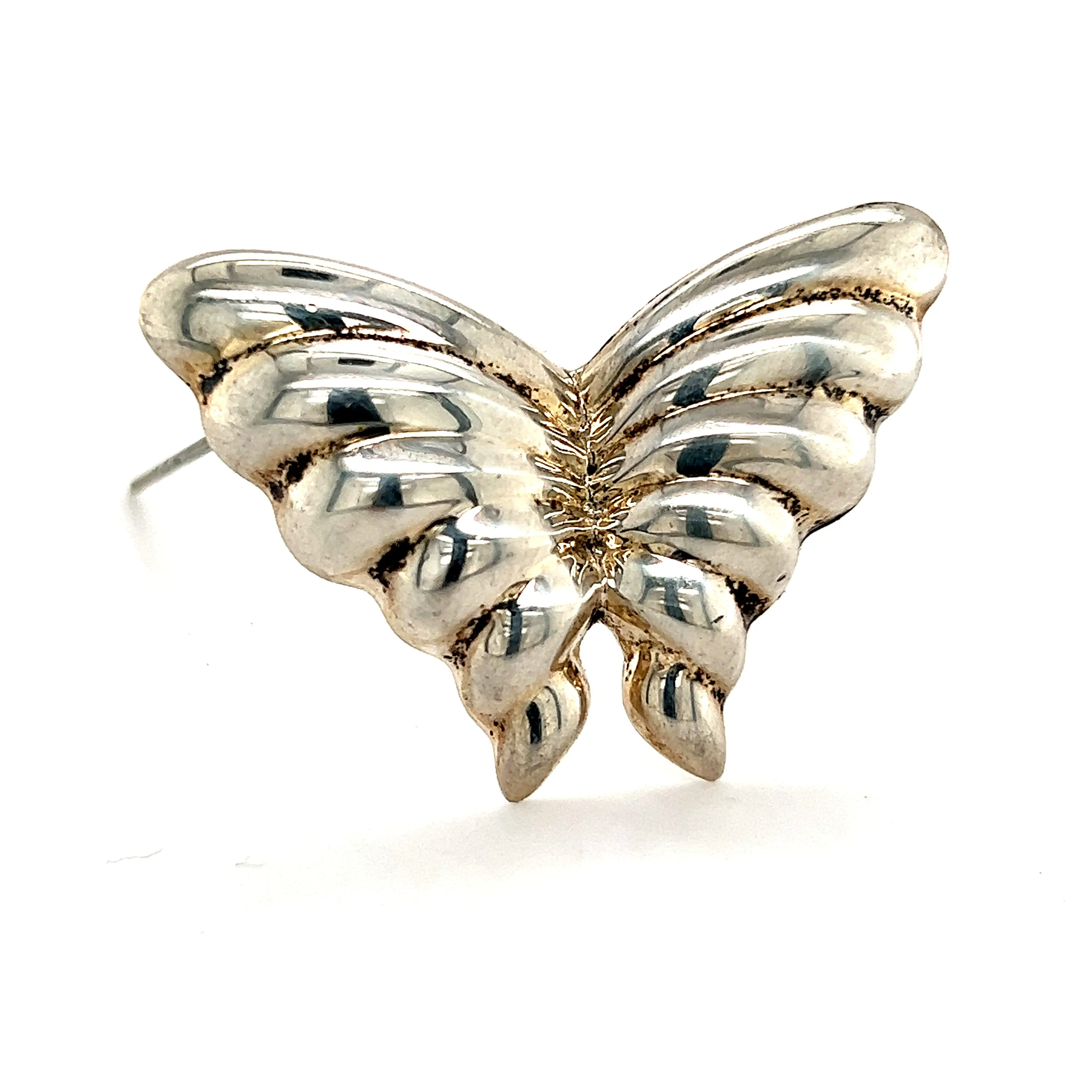 Tiffany & Co Estate Butterfly Brooch Sterling Silver 1.5" 10.3 Grams TIF344