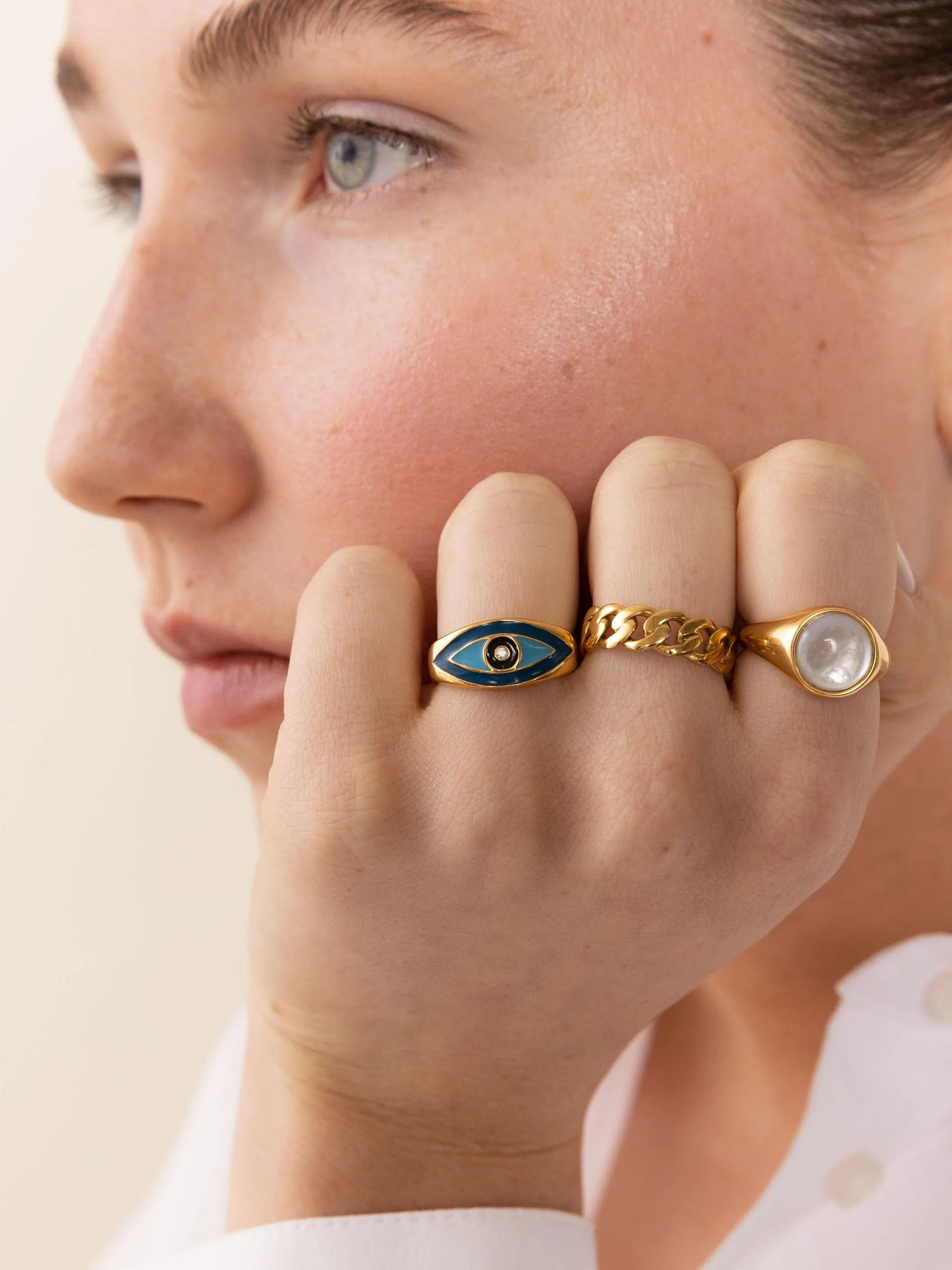 Women's Large Evil Eye Ring
